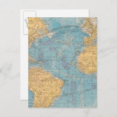 Carte de l'océan Atlantique (Devant / Derrière)