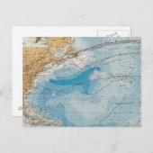 Carte de l'océan Atlantique Nord (Devant / Derrière)