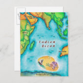 Carte de l'Océan Indien (Devant / Derrière)