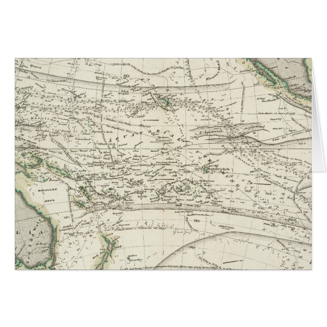 Carte de l'océan Pacifique (Devant horizontal)