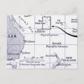 Carte de l'océan Pacifique Sud (Devant)