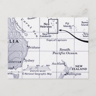 Carte de l'océan Pacifique Sud