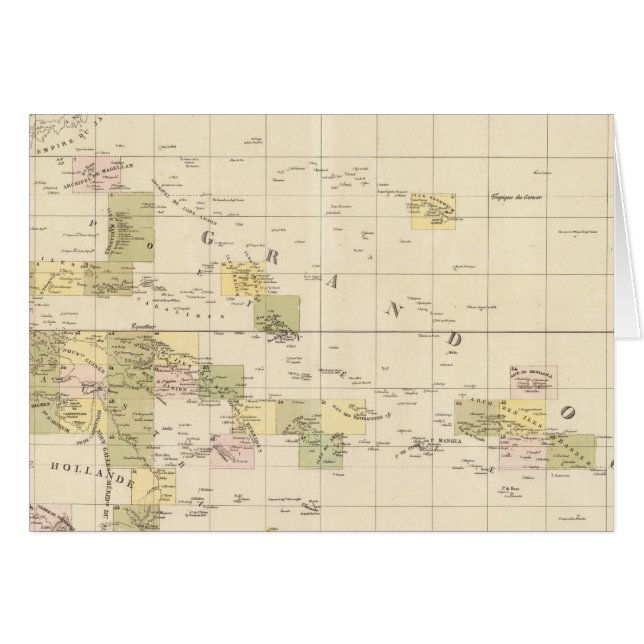 Carte de l'Océanie (Devant horizontal)