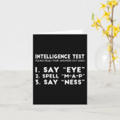 Carte de l'œil de test Drôle de blague Fête des pè (Fleur jaune)
