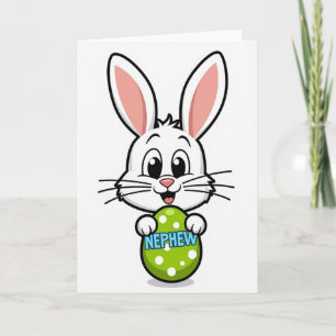 Carte de l'œuf de lapin heureux neveu
