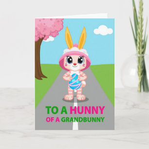 Carte de l'œuf de printemps de Grandbunny