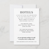 Carte de logement de l'hôtel en noir et blanc (Devant)