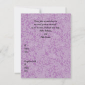 Carte de logement de mariage (Dos)