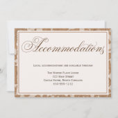 Carte de logement de mariage Automne Dentelle (Devant)