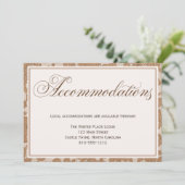 Carte de logement de mariage Automne en dentelle (Debout devant)