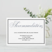 Carte de Logement de Mariage Bleu Ardoise (Debout devant)