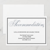 Carte de Logement de Mariage Bleu Ardoise (Devant / Derrière)