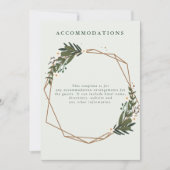 carte de logement de mariage géométrique floral (Devant)