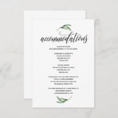 Carte de logement de mariage moderne avec verdure (Devant / Derrière)