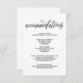 Carte de logement de mariage rustique moderne (Devant / Derrière)