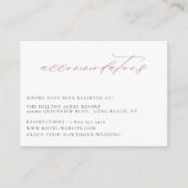 Carte de logement pour Mariage Rose Dusty (Devant)
