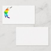 Carte de logo de pinceau d'arc-en-ciel pour des (Devant / Derrière)