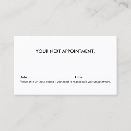 Carte de logo Rappel de rendez-vous (Devant)