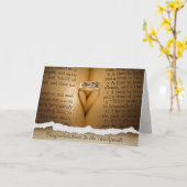 Carte de l'ombre du coeur de l'anneau mariage (Fleur jaune)