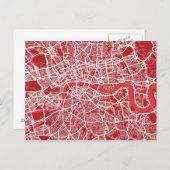 Carte de Londres Art Red (Devant / Derrière)