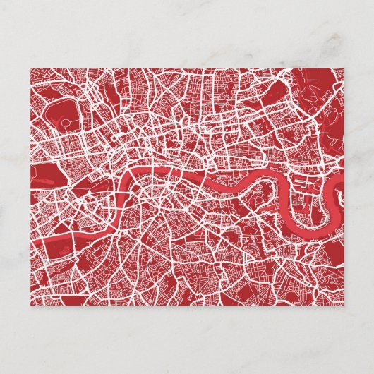 Carte de Londres Art Red (Devant)