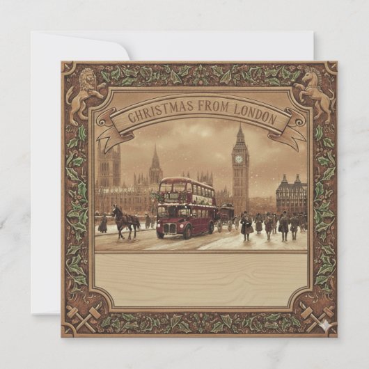 Carte de Londres Carrée - Noël (Devant)