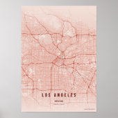 Carte de Los Angeles LA Impression sur toile Poste (Devant)