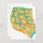 Carte de l'ouest des États-Unis (Devant / Derrière)