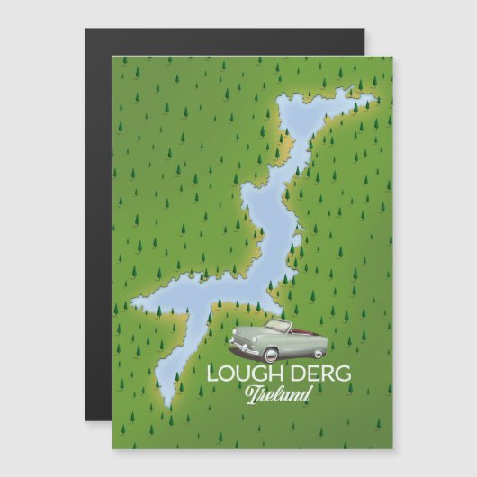 Carte de Lough Derg Irlande (Devant / Derrière)