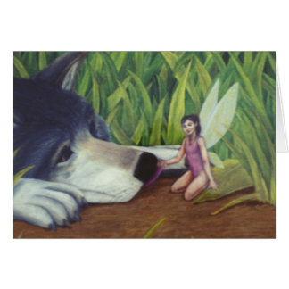 Carte de "loup et de fée" par Nathan James