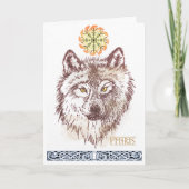 Carte de loup viking Fenrir (Devant)