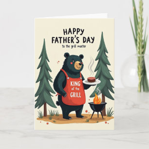 Carte de l'ours de la Fête des pères Grill King