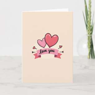 Carte de Love You Cœurs Sincères