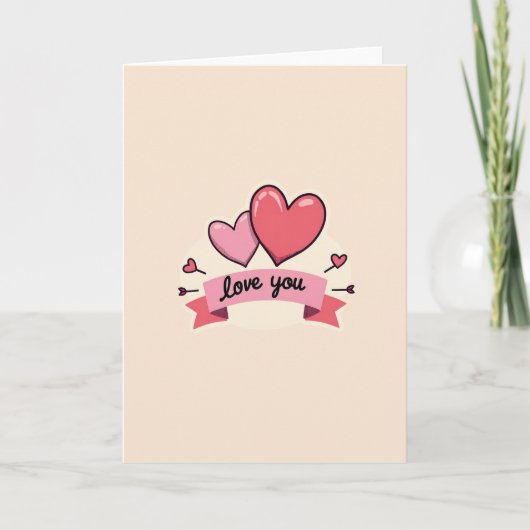 Carte de Love You Cœurs Sincères (Devant)