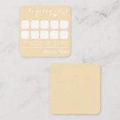 CARTE DE LOYAUTÉ CHIC CRÈME JAUNE 10 POUCES D'AFFA (Devant / Derrière)