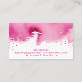 CARTE DE LOYAUTÉ RÉCOMPENSE Aquarelle rose moderne (Dos)