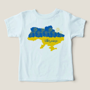 Carte de l'Ukraine avec tournesol et drapeau ukrai