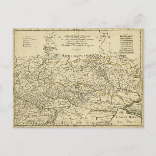 Carte de l'Ukraine par Guillaume Sanson (1674) (Devant)