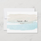 Carte de lune de miel mariage | aquarelle de plage (Dos)