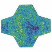Carte de l'univers de la sonde d'anisotropie micro (Plat)