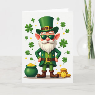 Carte de lutin à éclats de trèfle