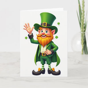 Carte de lutin avec aspect de feuille d'or