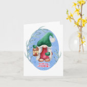 Carte de lutin de Noël (Fleur jaune)