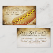 carte de luxe âgée de fidélité de hot-dogs (Devant / Derrière)