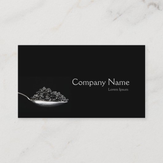 Carte de luxe de nourriture de cuillère noire de (Devant)