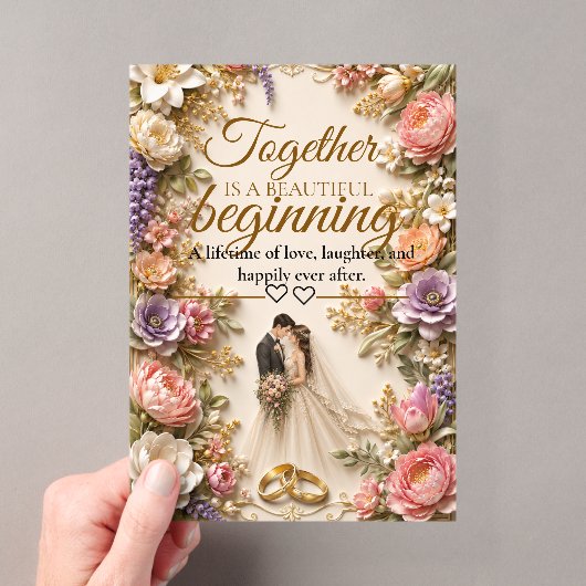 Carte de luxe éditable pour invitation de mariage (In situ (ordinateur de poche))