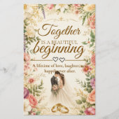 Carte de luxe éditable pour invitation de mariage (Devant)