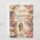 Carte de luxe éditable pour invitation de mariage (Devant)
