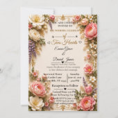 Carte de luxe éditable pour invitation de mariage (Dos)