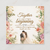 Carte de luxe éditable pour invitation de mariage (Devant)